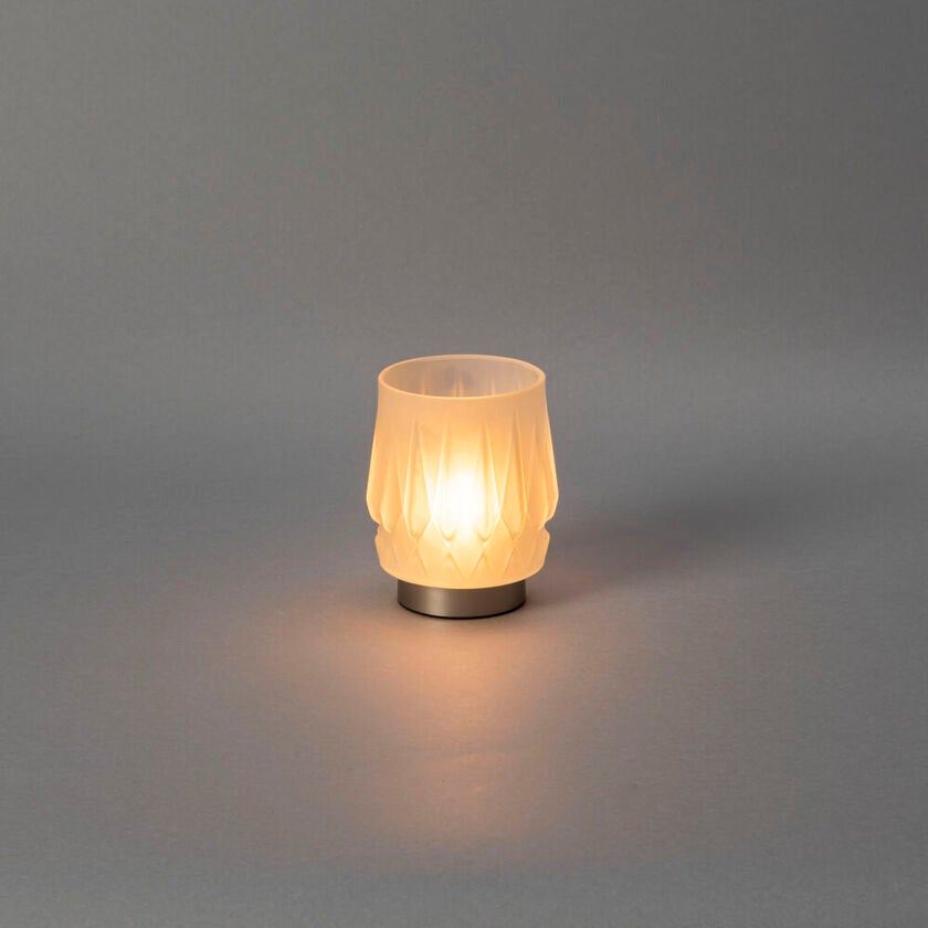 Ljuslykta glas laddbar LED 