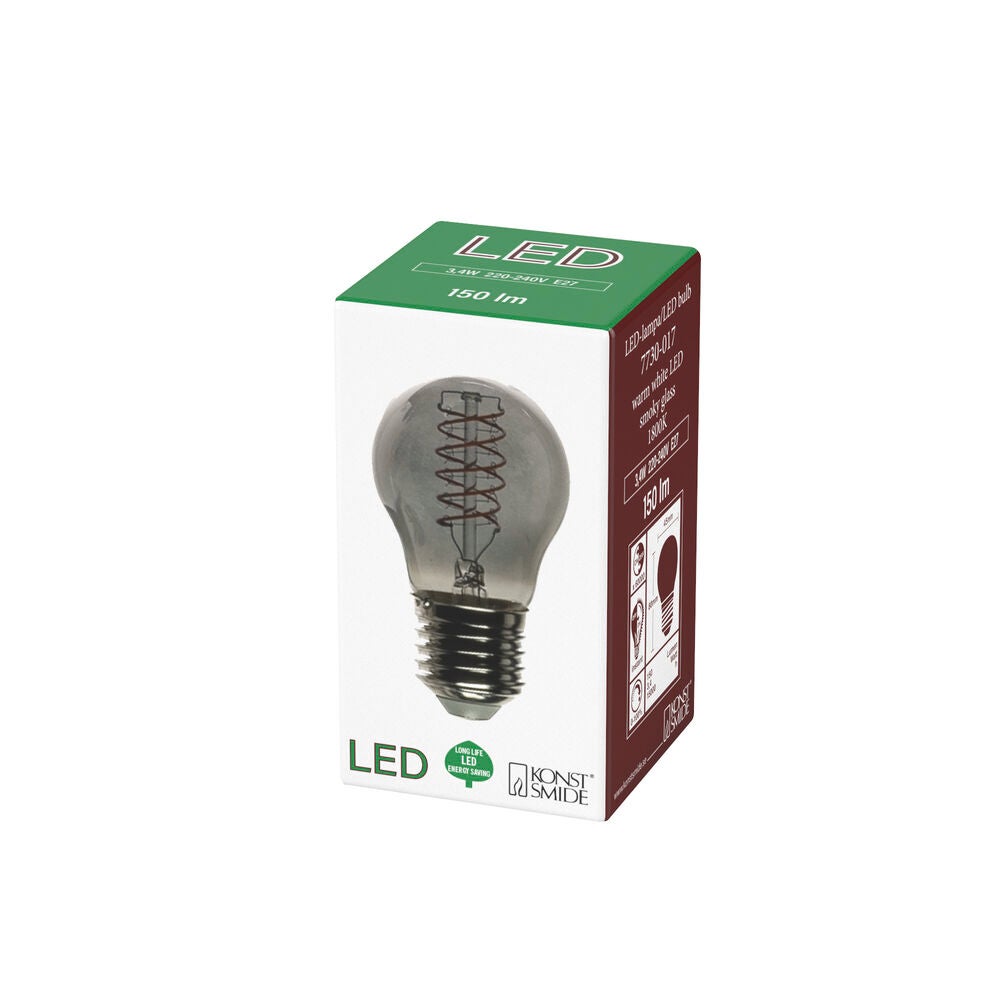 Glödlampa E27 s-LED P45 "grå"