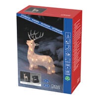 Acrylic Reindeer 24 LED B/O