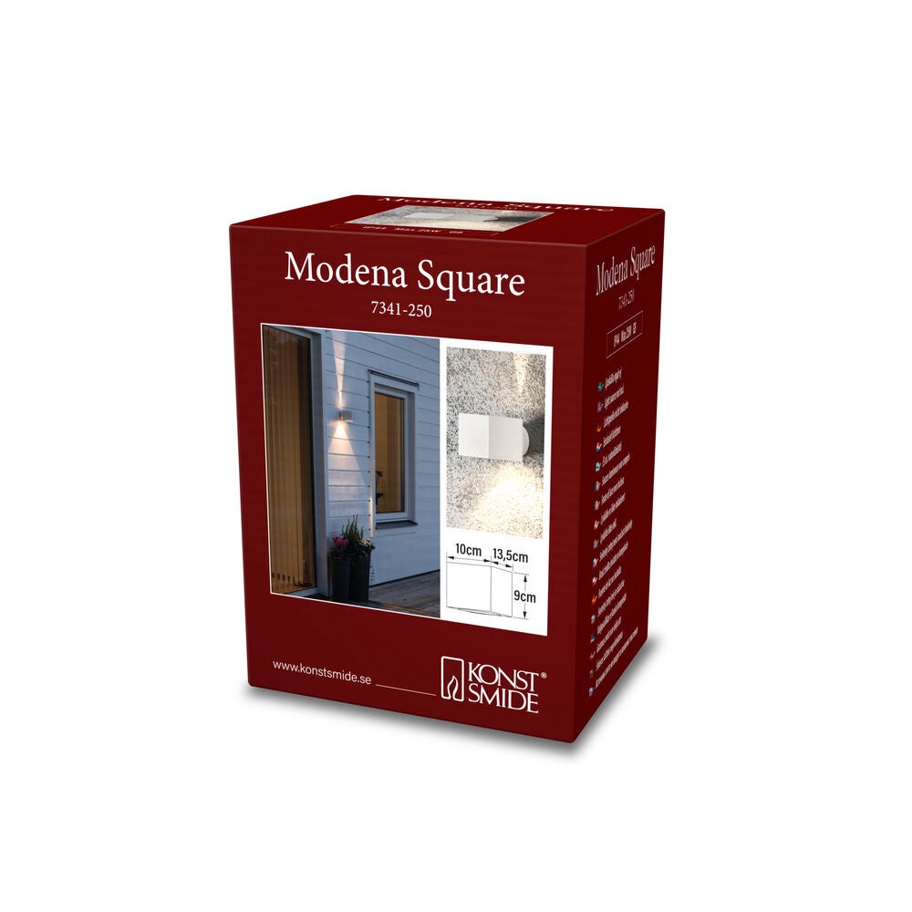 Modena Square Wall Light white