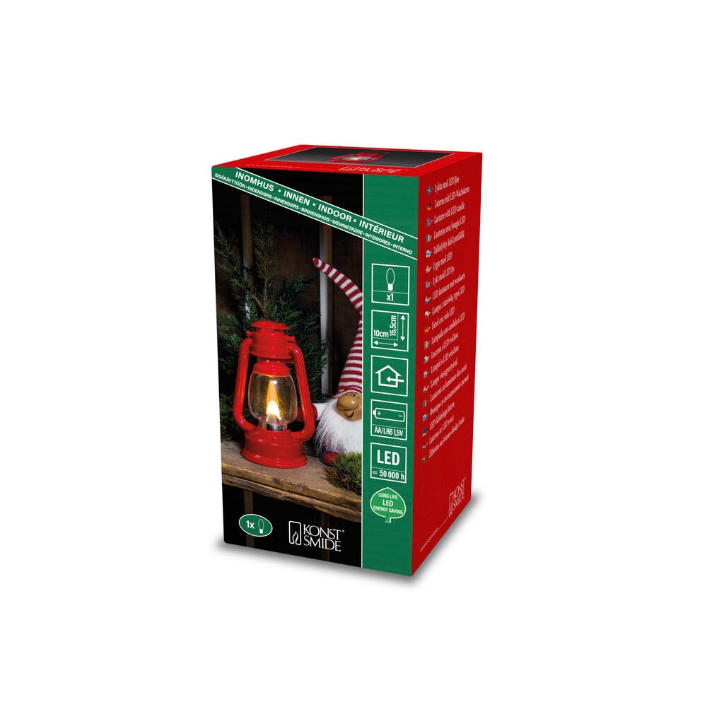 Enkel lykta röd