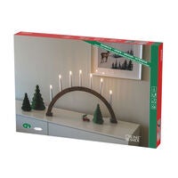 Ljusstake båge 7 ljus brunbets