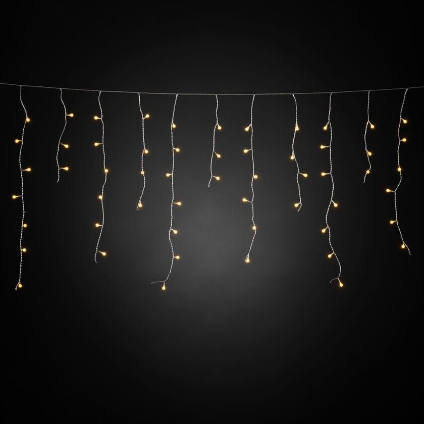 200 Icicle LED Amber Solar B/O