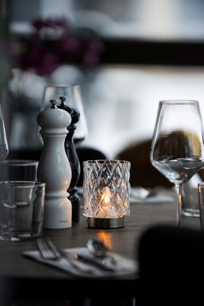 Rechargeable Glass Candle. LED