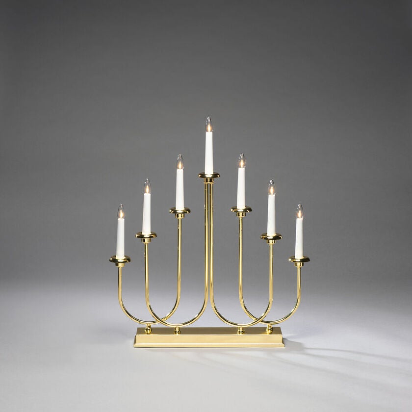 LED Metallleuchter, messing