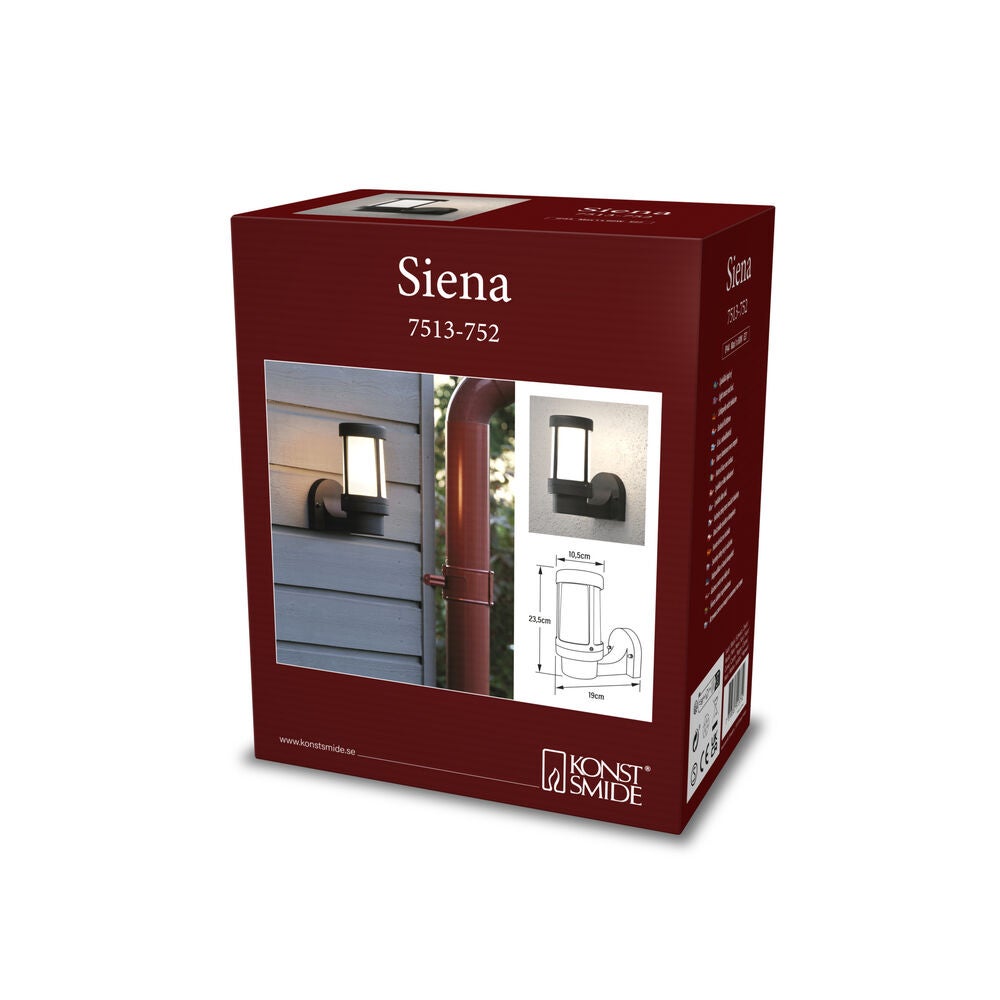 Siena wall lamp black