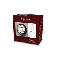 Mantova vägglykta E27 svart