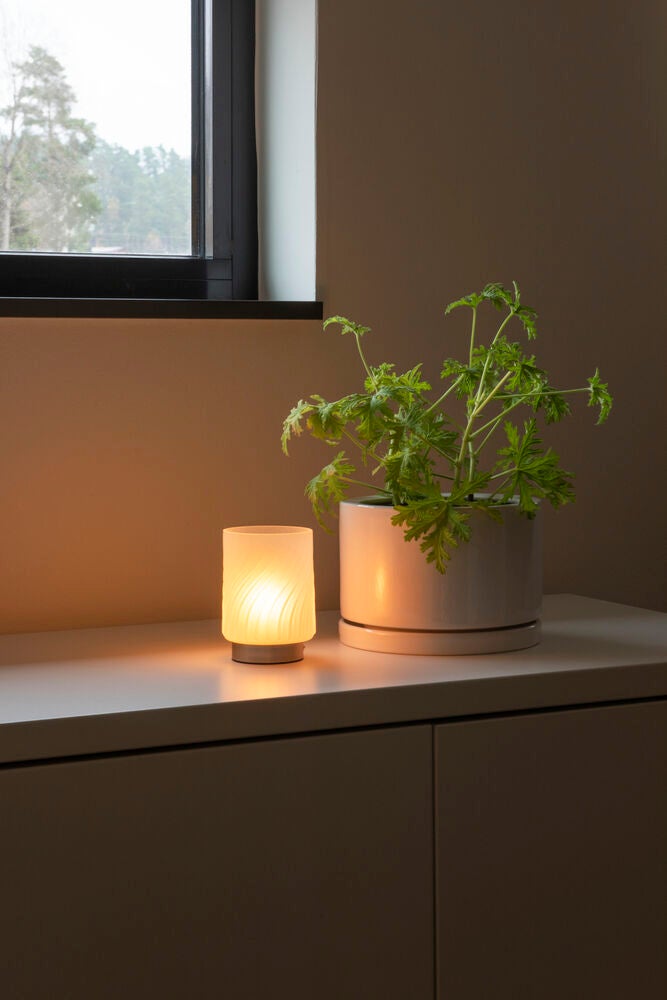 Ljuslykta glas laddbar LED 