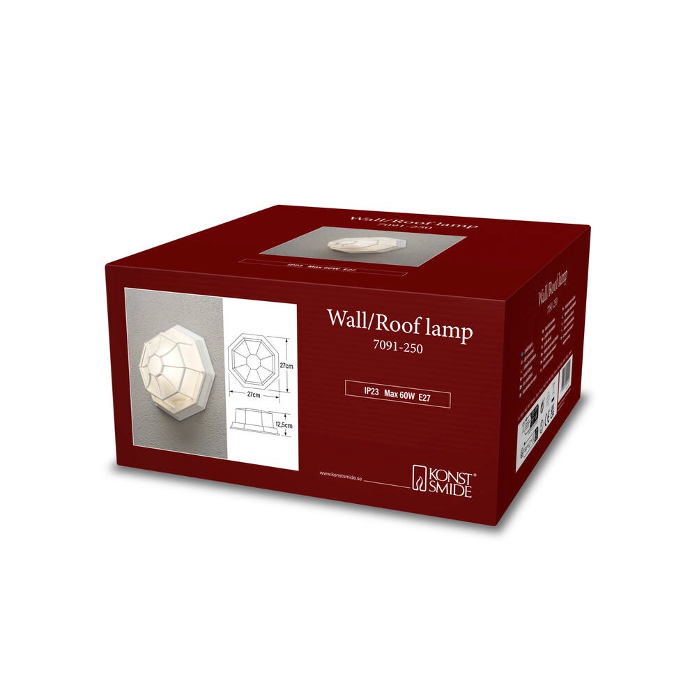 Budget Flush Light Matt White