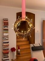 LED Holzsilhouette Kranz, brau