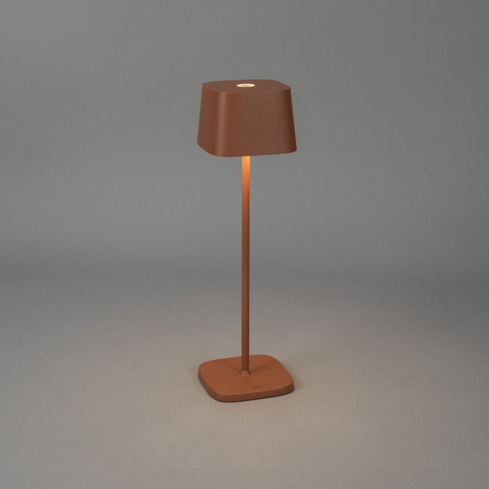 Capri table lamp USB teracotta