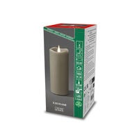 Vaxljus 7,5x17cm LED grå