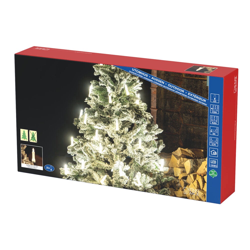 Julgransbelysning 25 LED ute