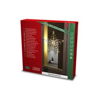 Metallstjärna silver 90 LED