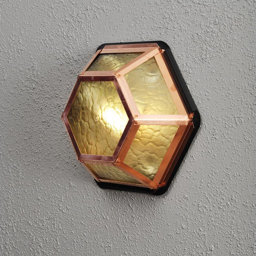 Castor 6 Wall Light Copper Amb