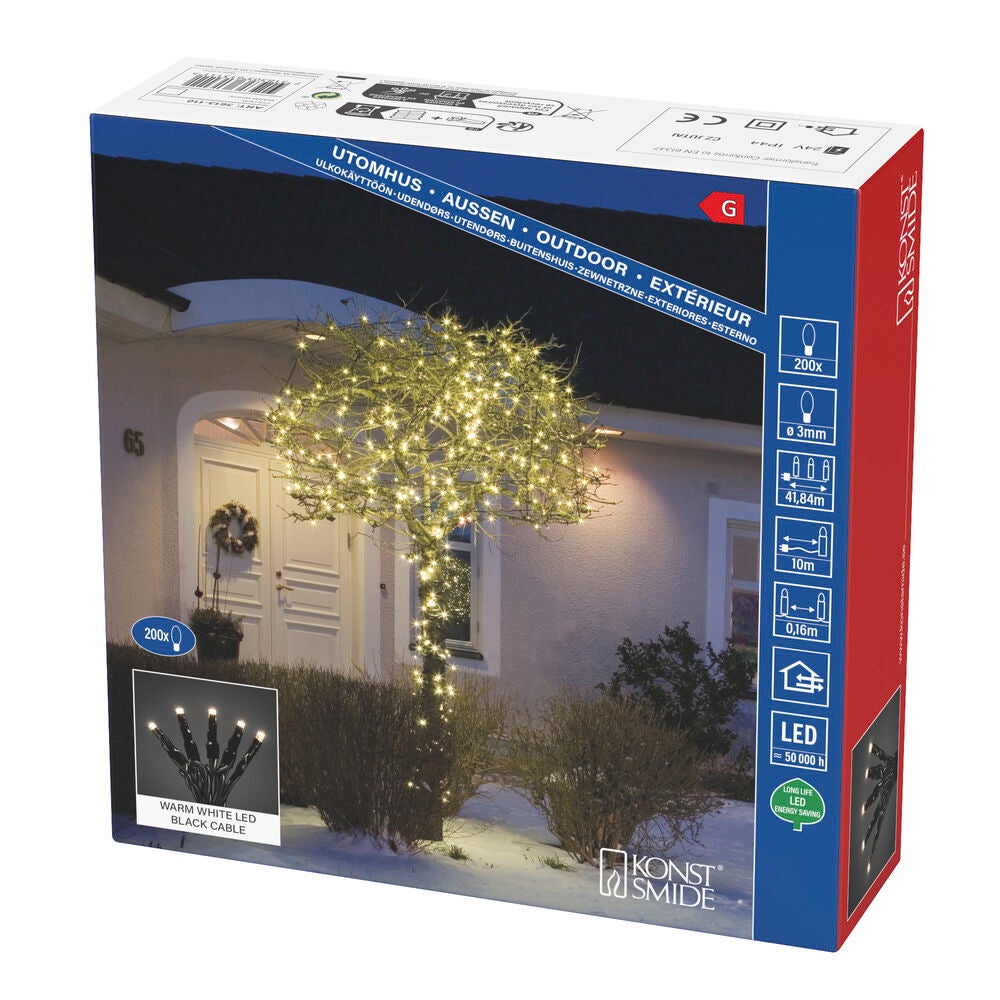 Slinga 200 varmvit mikro LED