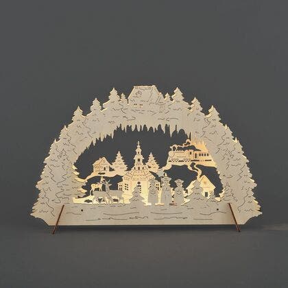 Wooden silhouette Natural LED