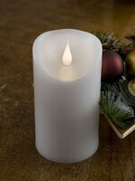 Vaxljus 7,6x12,7cm LED vit