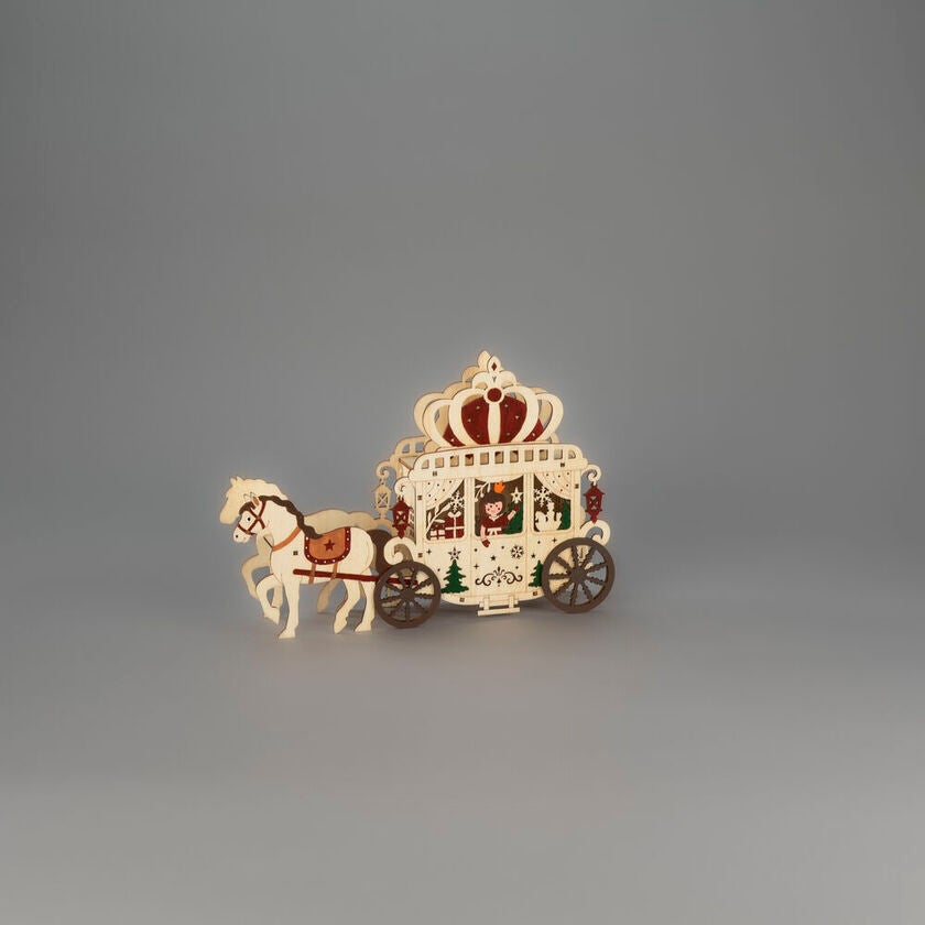 Santa-Kutsche LED, B/O & Usb