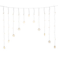 Gardinslinga 11 snöflingor LED