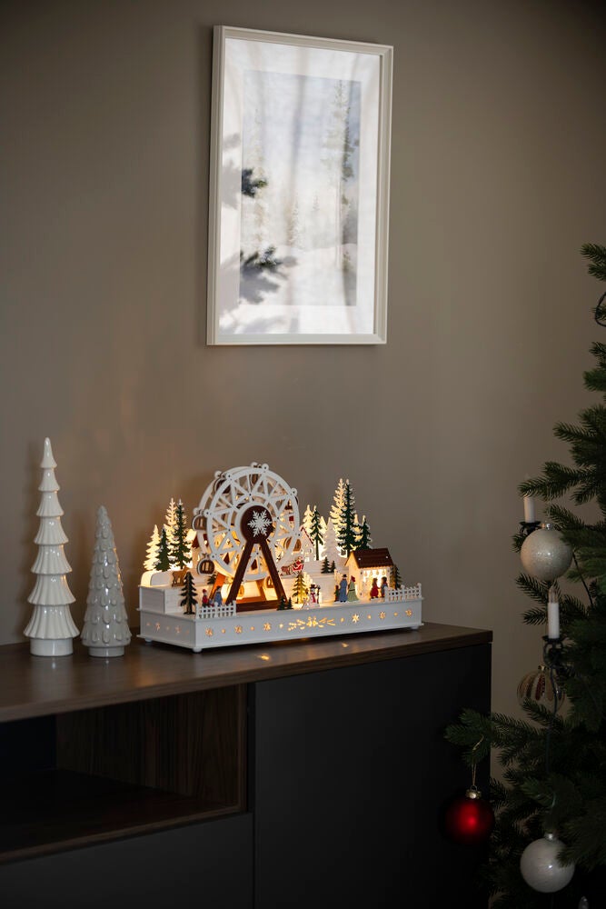 Pariserhjul trä LED batteri