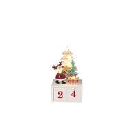 B/O Siluett Kalender trä LED