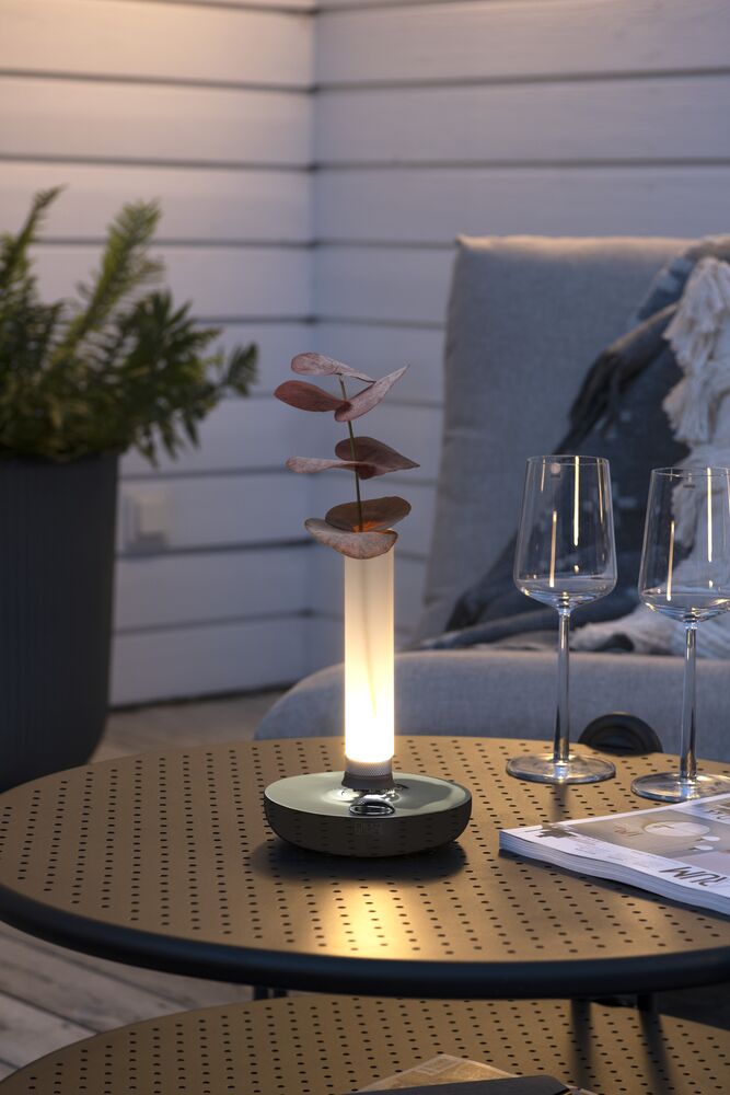 Biarritz bordslampa silver USB