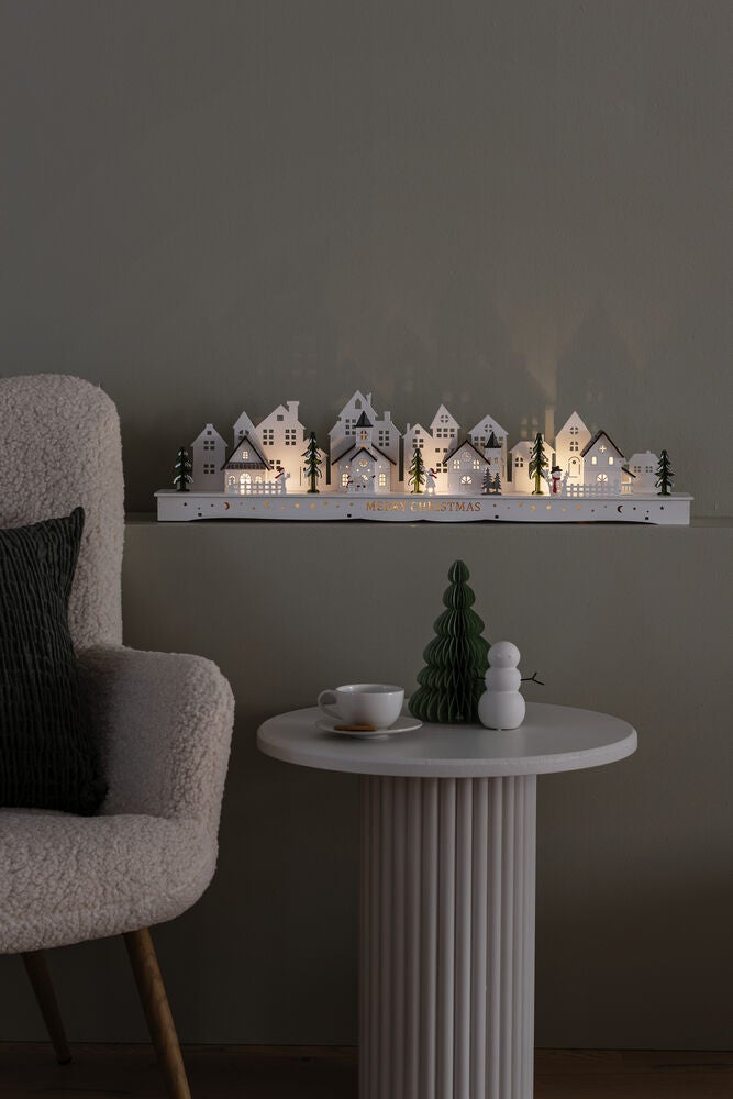 LED Holzsilhouette Haus, 10 ww