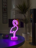 B/O Flamingo w. ropelight LED