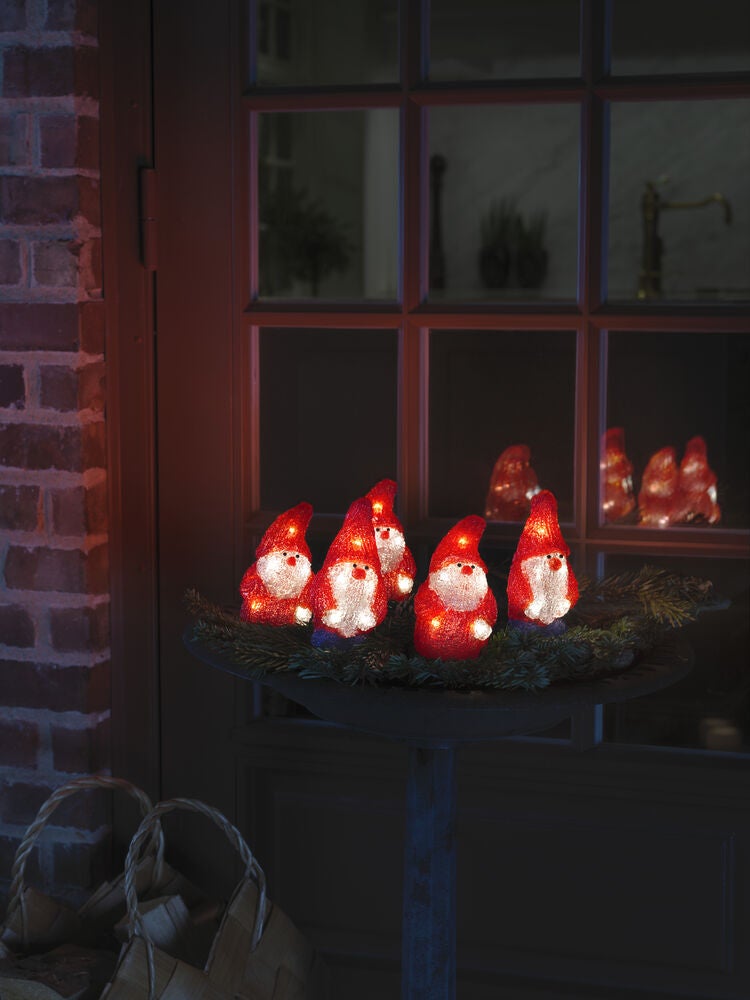 Acrylic Santa 5pcs/set 40 LED