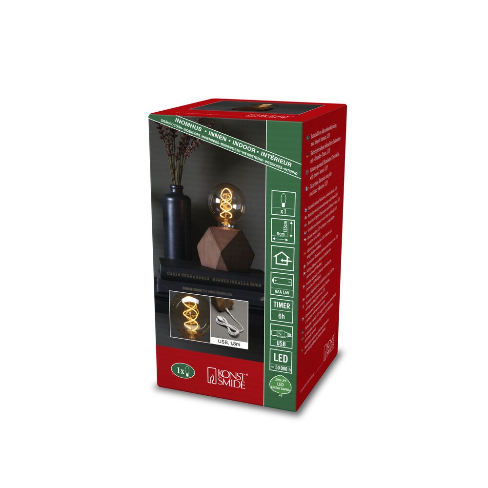 B/O Dekoration LED trä