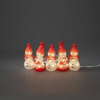 Små Snögubbar akryl 5st LED
