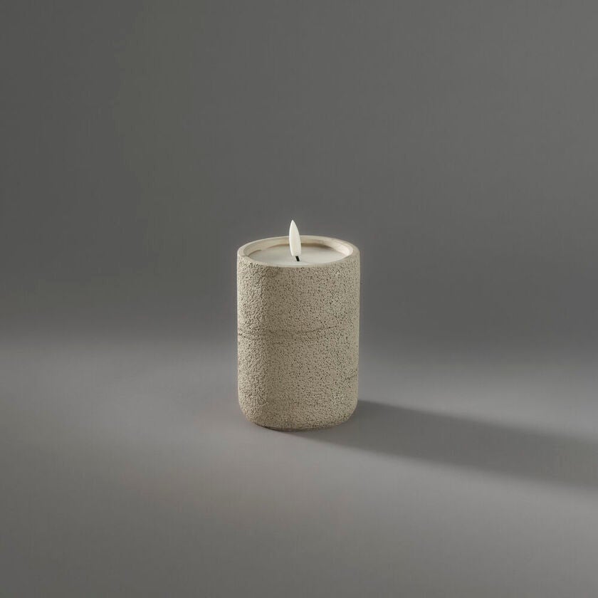 B/O cement candle light LED