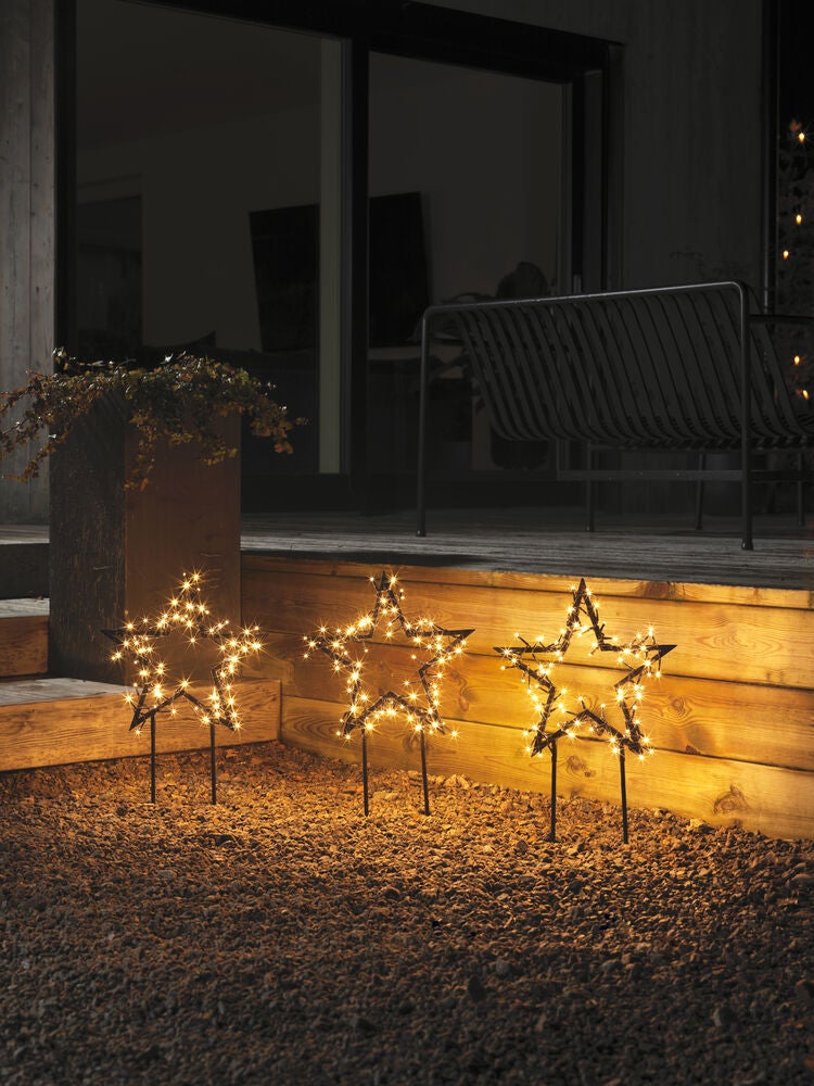 3xBlack met.star grd.stick LED