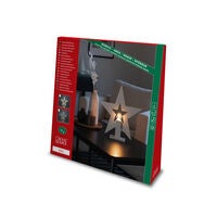 Stående stjärna trä grå E14