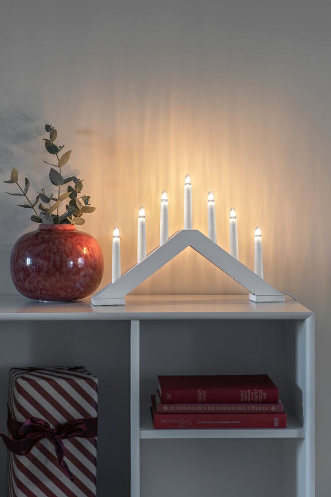 7 Bulb Candlestick Red
