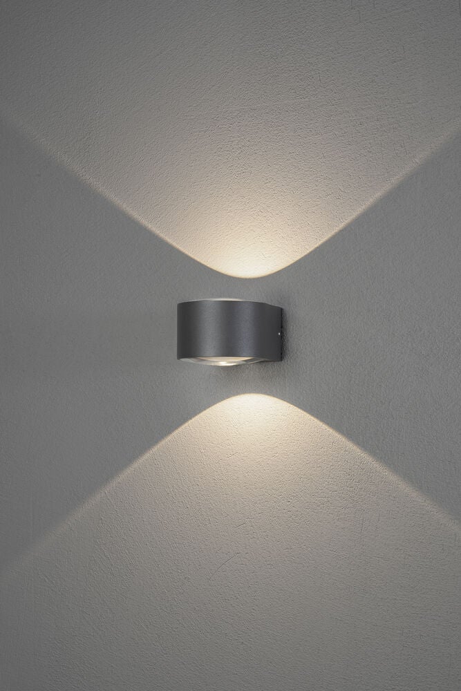 Gela vägglykta upp/ned mgråLED