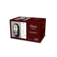 Elmas vägglykta E27 svart