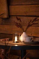 Rechargeable Glass Candle. LED