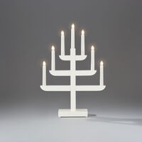 Holzleuchter, weiss lackiert