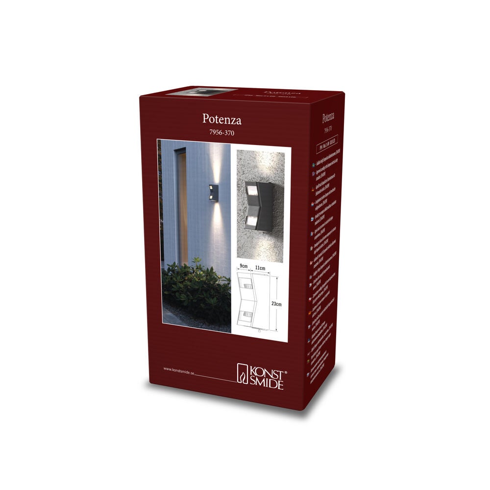 Potenza vägglykta GU10