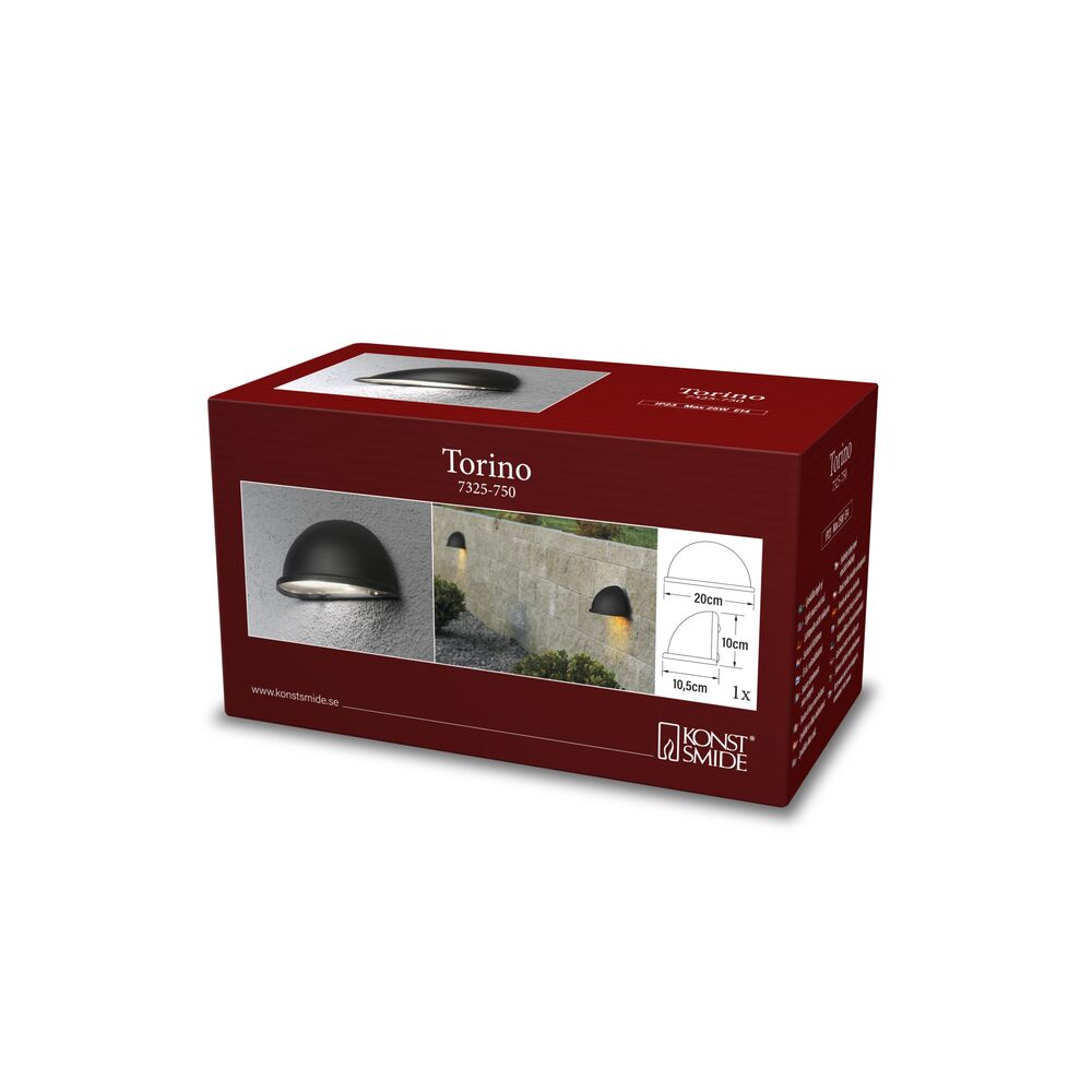 Torino halvmåneplafond E14