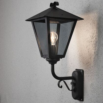 Benu vägglykta upp E27 svart