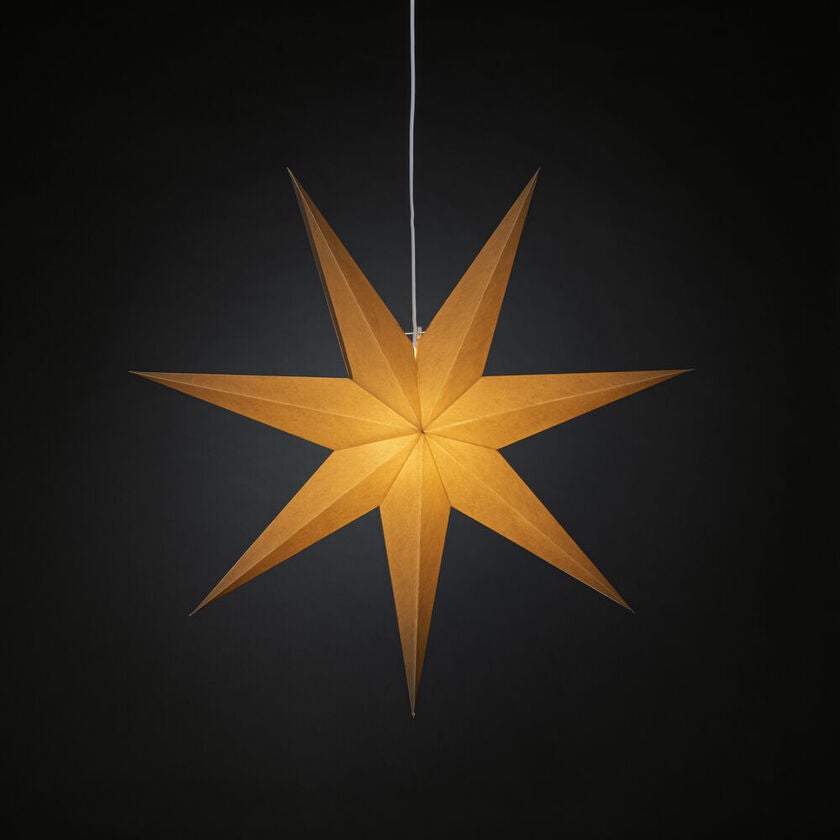 Pappersstjärna beige 78 cm