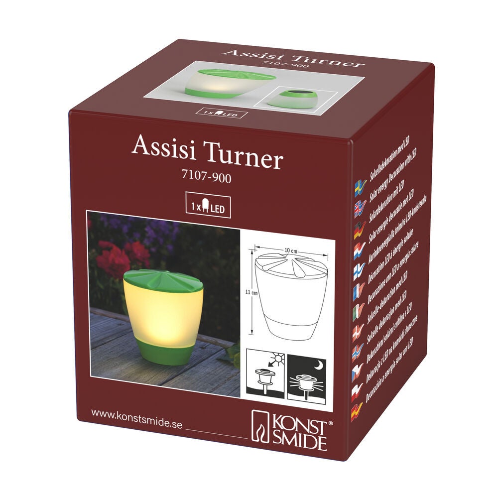 Assisi-Turner solcell LED gr