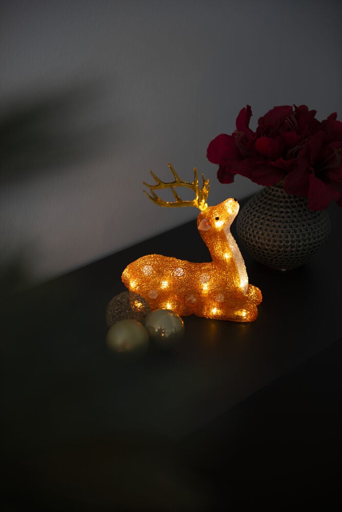 LED Acryl Rentier, 24 LED