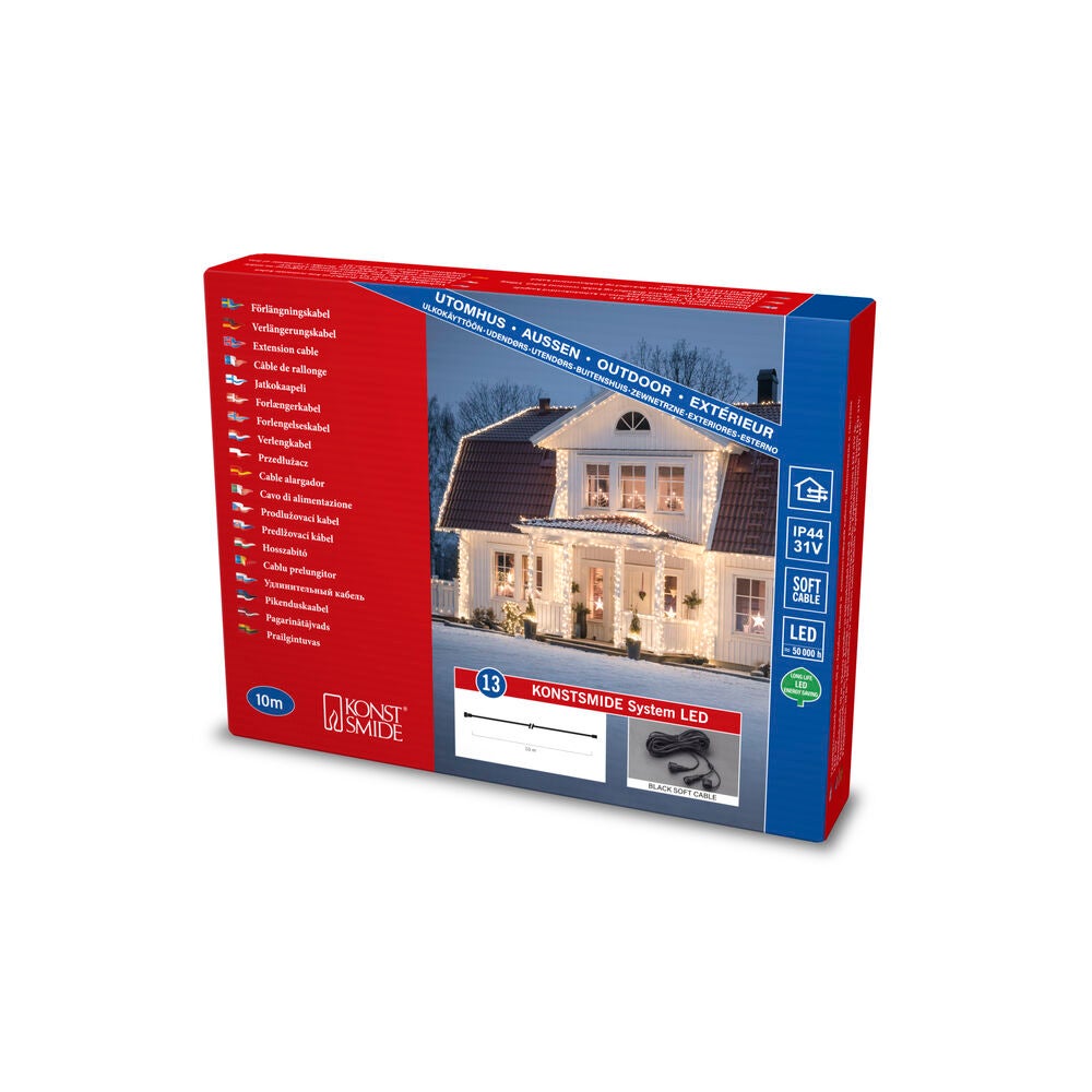 Extension Cable 10m Soft Black