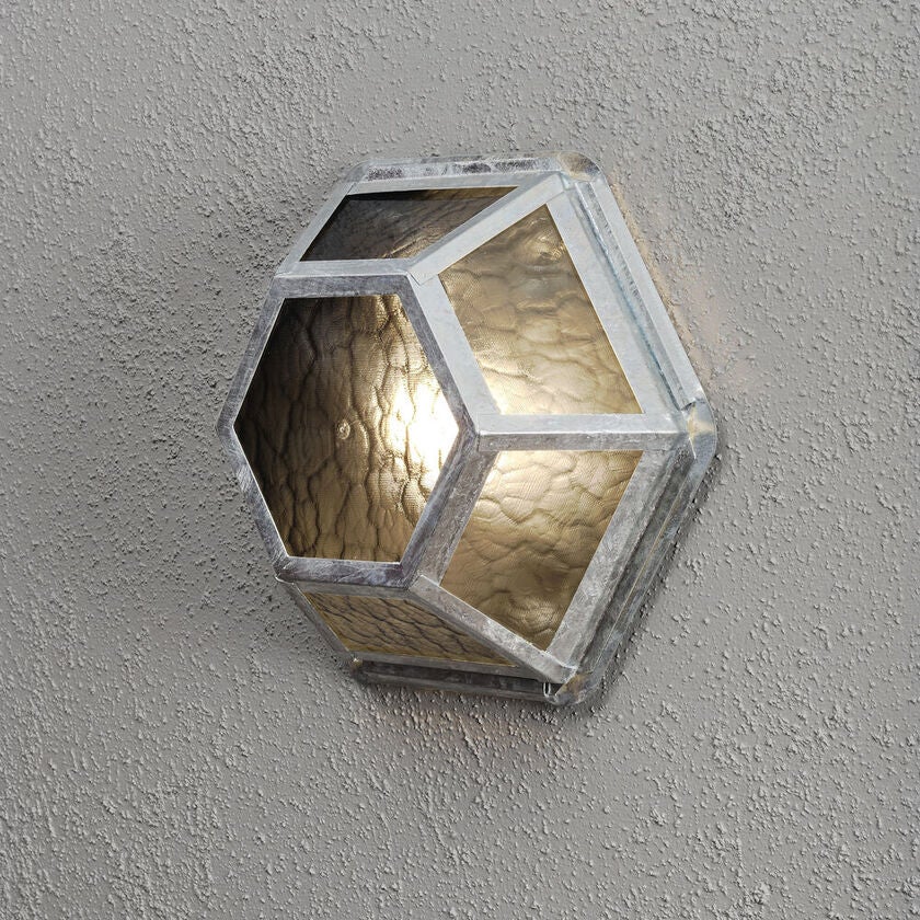 Castor wall lamp galvanized