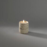 B/O cement candle light LED