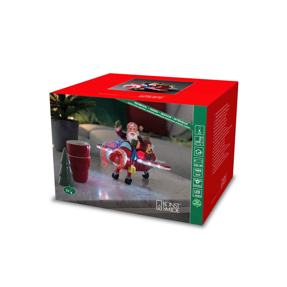 B/O Fiber optic airplane Santa